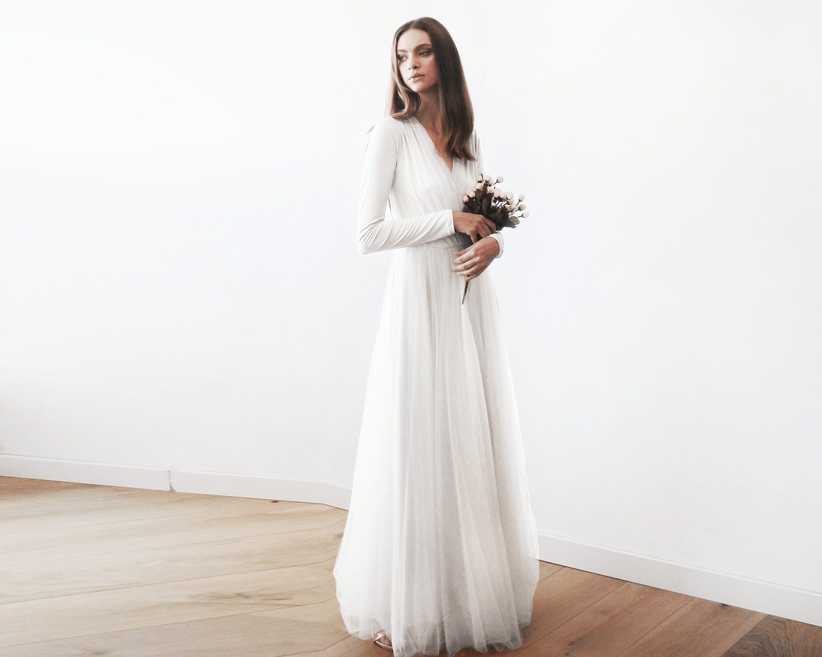 ivory maxi dress long sleeve